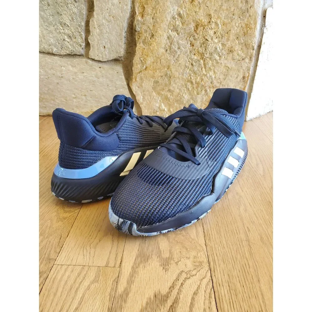 Adidas Mens 14 Pro Bounce 2019 Low Mens Basketball Shoes F97286 Navy/White VGUC